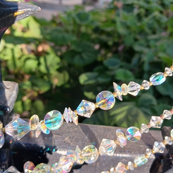 Crystal Necklace 3 Strands - Picture 4 of 9